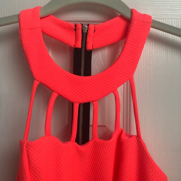 Charolette Russe Neon Pink Party Dress - Picture 3 of 5